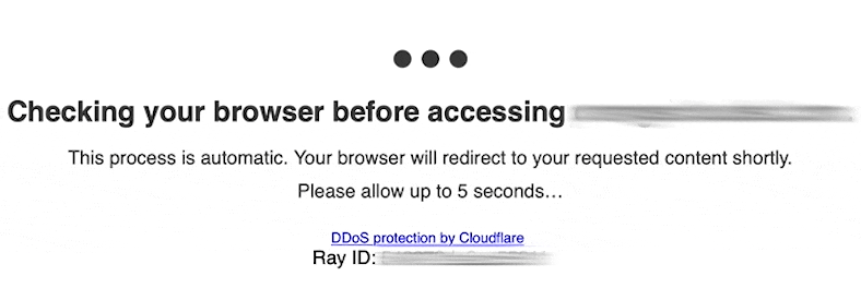 Cloudflare's anti-DDoS browser check