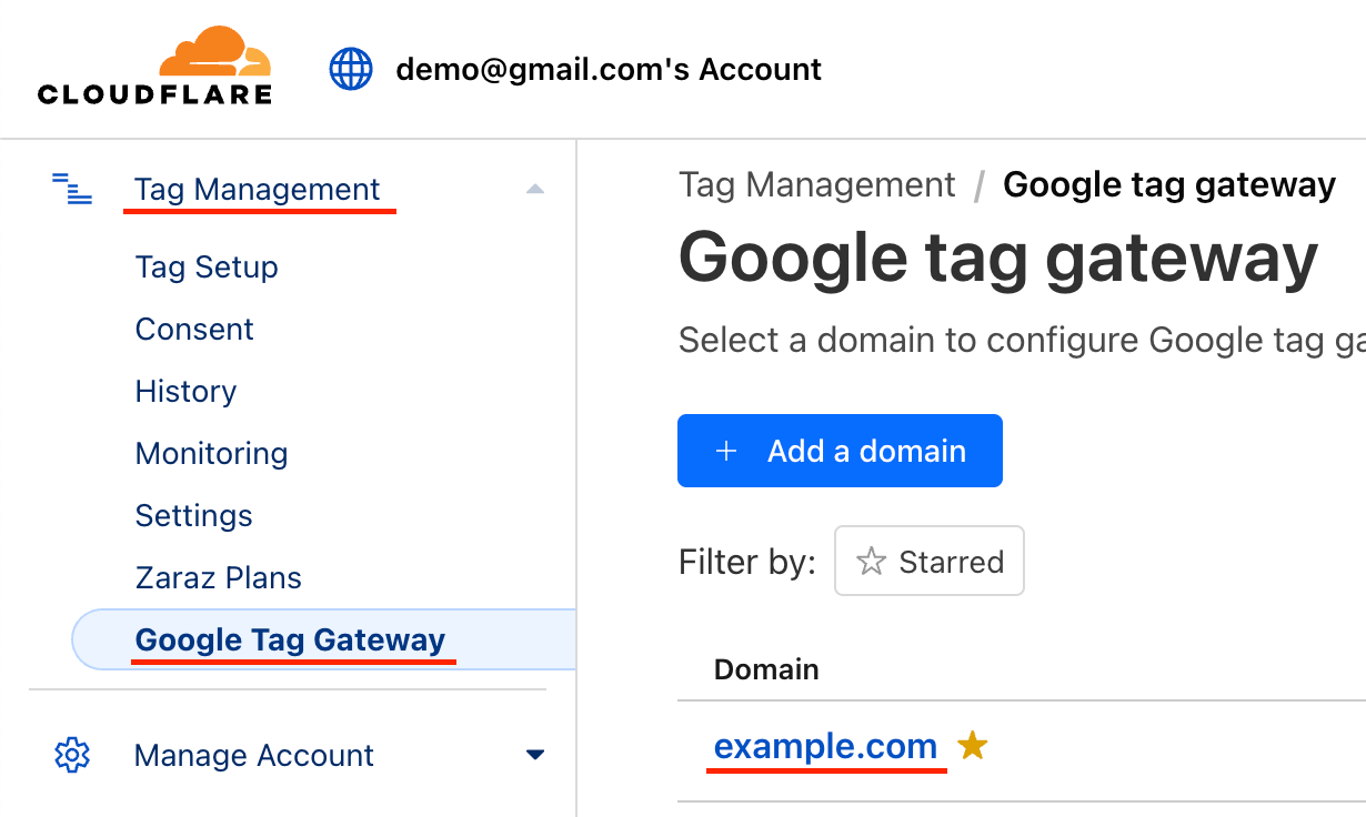 Cloudflare's Google Tag Gateway in the dashboard, allowing you to set up Google Tag in seconds
